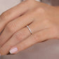 0.15CTW Round Cut Yellow Gold Minimalist Natural Diamond Band  customdiamjewel   
