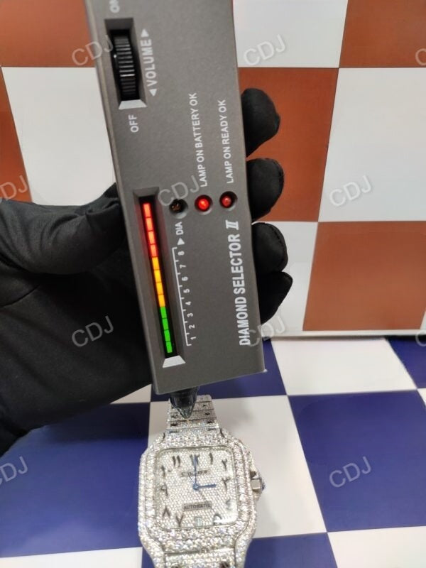 Stainless Steel Swiss Movement Cartier Watch customdiamjewel