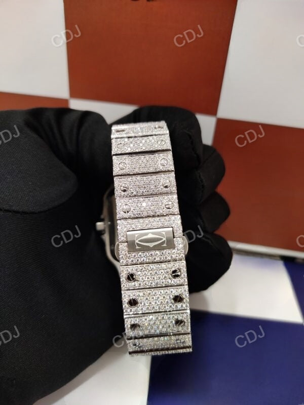 Stainless Steel Swiss Movement Cartier Watch customdiamjewel