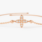 14k Solid Gold Dainty Moissanite Bracelet for Women  customdiamjewel Sterling Silver Rose Gold VVS-EF