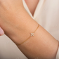 14k Solid Gold Dainty Moissanite Bracelet for Women  customdiamjewel   