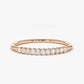 0.15CTW Round Cut Yellow Gold Minimalist Natural Diamond Band  customdiamjewel 10KT Rose Gold VVS-EF
