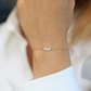 0.11CTW Moissanite Bar Diamond Bracelet  customdiamjewel   