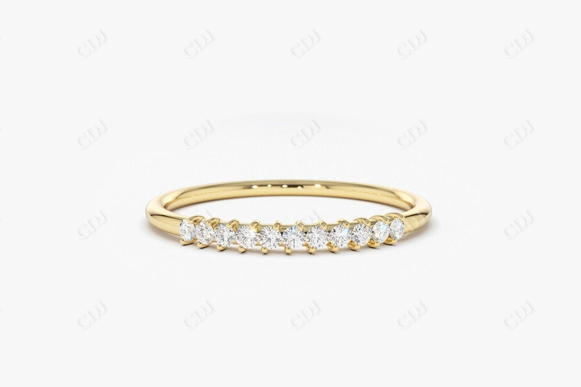 0.15 CTW Lab Grown Diamond Stackable Wedding Band  customdiamjewel 10KT Yellow Gold VVS-EF