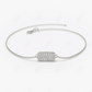 0.11CTW Moissanite Bar Diamond Bracelet  customdiamjewel Sterling Silver White Gold VVS-EF