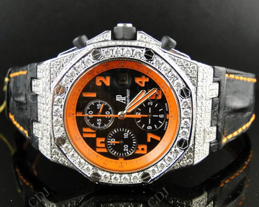 41 MM Audemars Piguet Royal Oak Moissanite Watch customdiamjewel