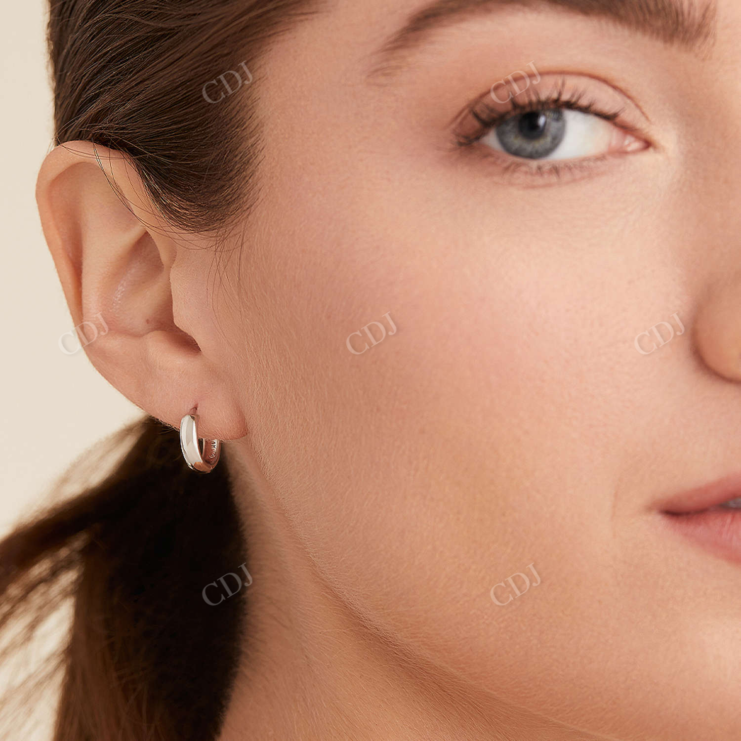 Solid Gold Bold Hoops Earring For Women  customdiamjewel   