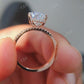Pear Halo Moissanite Ring Eternity Band Bridal Ring Set  customdiamjewel   