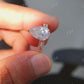 Pear Halo Moissanite Ring Eternity Band Bridal Ring Set  customdiamjewel   