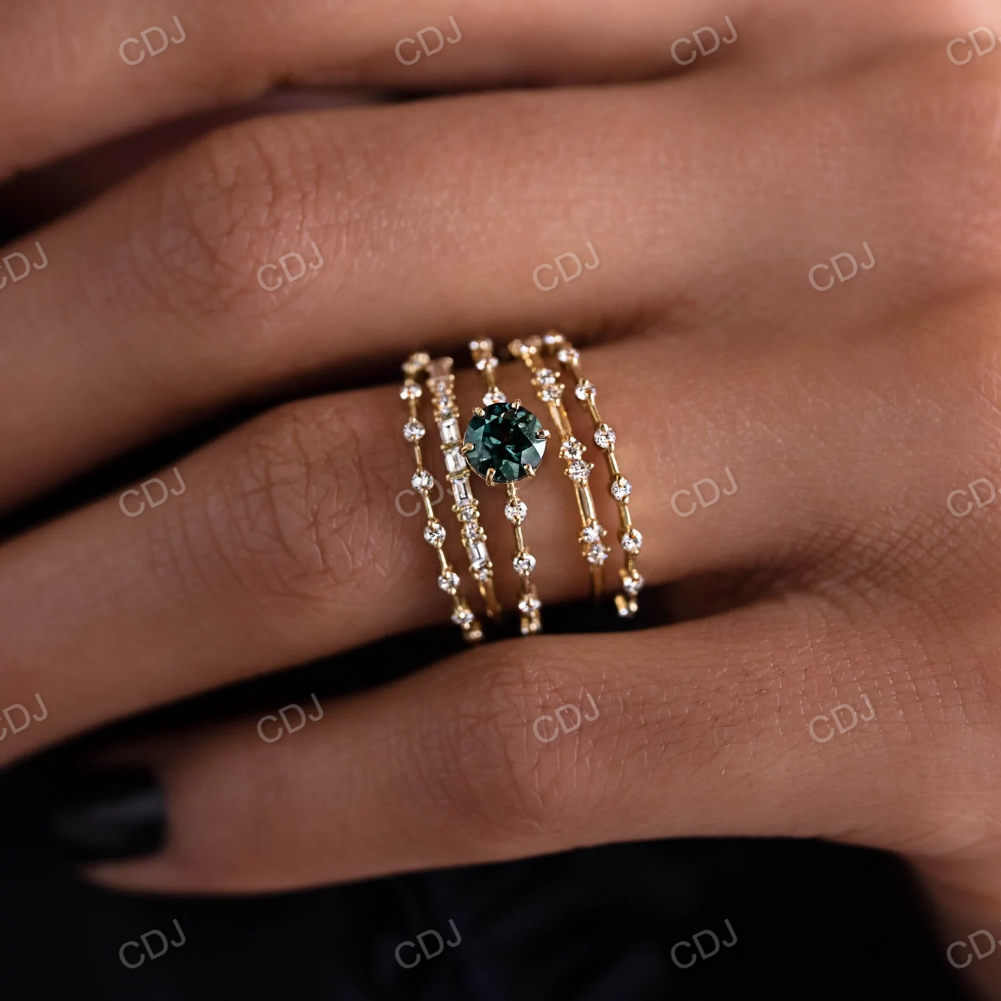 0.14CTW Lab Grown Distance Pave Diamond Wedding Band  customdiamjewel   