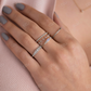 0.14CTW Lab Grown Distance Pave Diamond Wedding Band  customdiamjewel   