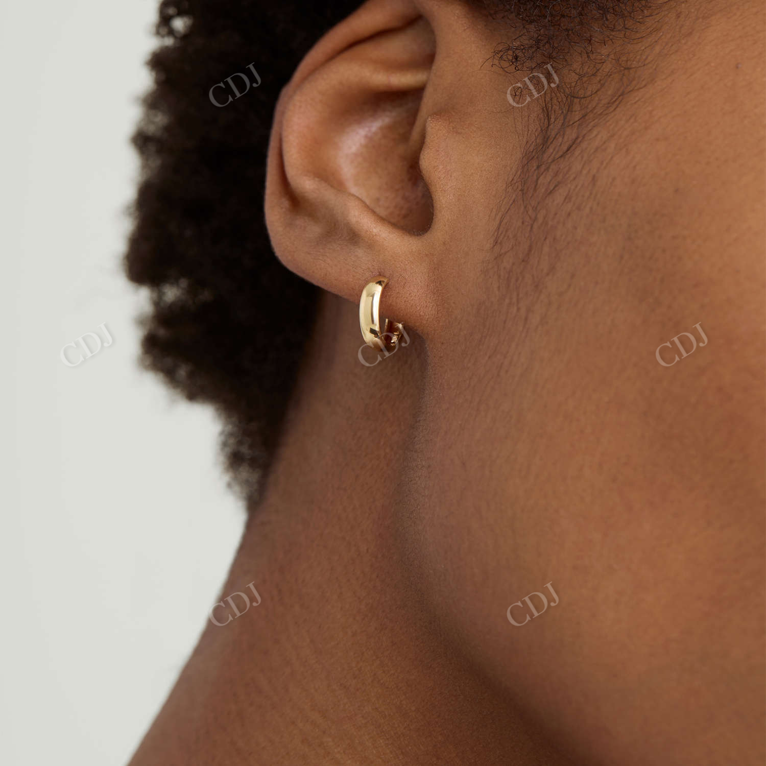 Solid Gold Bold Hoops Earring For Women  customdiamjewel   