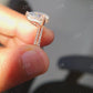 Pear Halo Moissanite Ring Eternity Band Bridal Ring Set  customdiamjewel   
