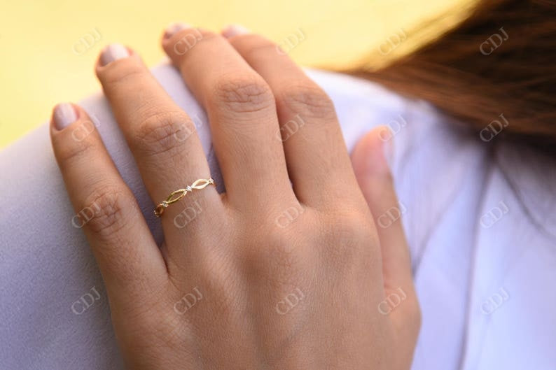 0.09CTW Unique Lab Grow Diamond Wedding Band  customdiamjewel   
