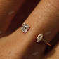 Minimal Baguette Diamond Cuff Wedding Band  customdiamjewel   