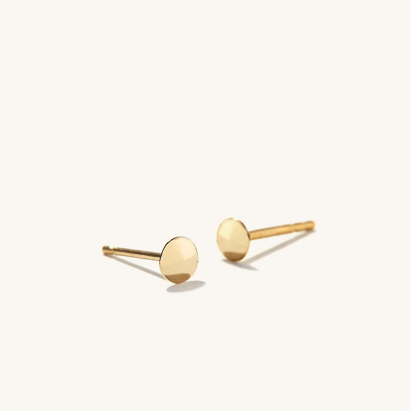 Unique Daily Wear Thumbtack 14K Solid Gold Stud Earring