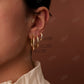 Gold Hoops 3MM Thickness Moissanite Earrings  customdiamjewel   