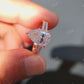 Pear Halo Moissanite Ring Eternity Band Bridal Ring Set  customdiamjewel   