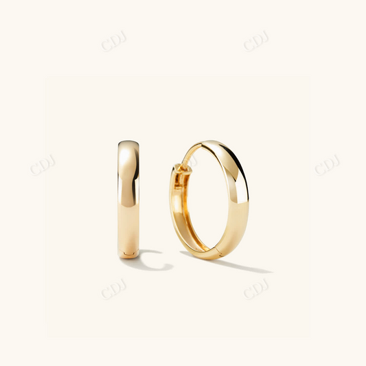 14K Yellow Gold Bold Medium Hoop Earrings  customdiamjewel Sterling Silver Yellow Gold 
