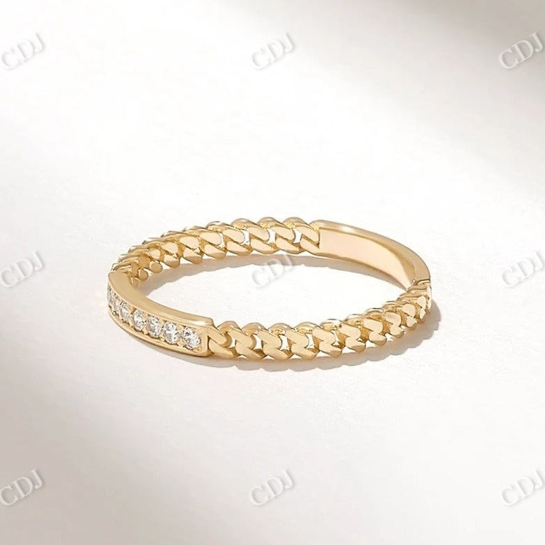 0.07 CTW Round Cut Lab Grown Diamond Eternity Chain Set Wedding Ring  customdiamjewel 10KT Yellow Gold VVS-EF
