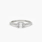 0.33CTW Baguette Cut Illusion Set Diamond Ring