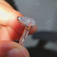 Pear Halo Moissanite Ring Eternity Band Bridal Ring Set  customdiamjewel   