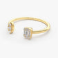 Minimal Baguette Diamond Cuff Wedding Band  customdiamjewel   