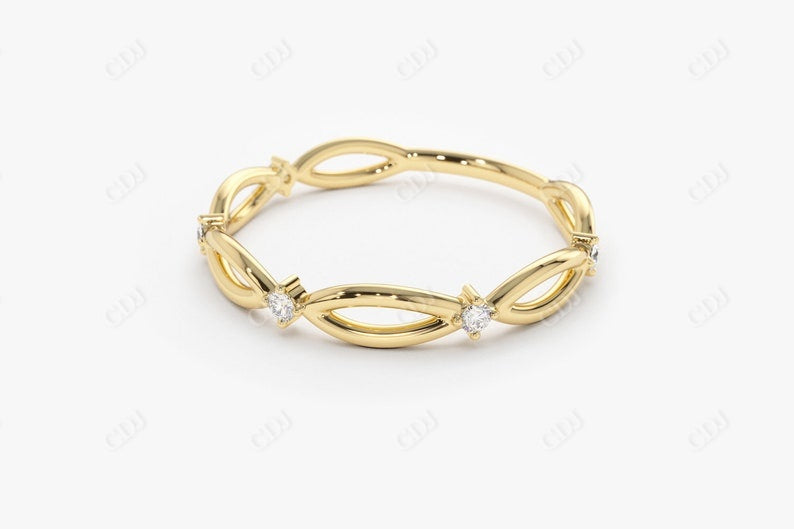 0.09CTW Unique Lab Grow Diamond Wedding Band  customdiamjewel   