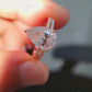 Pear Halo Moissanite Ring Eternity Band Bridal Ring Set  customdiamjewel   
