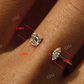 Minimal Baguette Diamond Cuff Wedding Band  customdiamjewel   