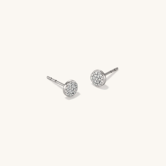 Round Cut Natural Diamond 14K Gold Round Stud Earrings  customdiamjewel 10 KT Solid Gold White Gold VVS-EF