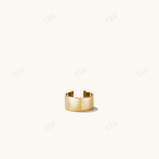 Minimalist Ear Cuff Hoops Earrings  customdiamjewel Sterling Silver Yellow Gold 