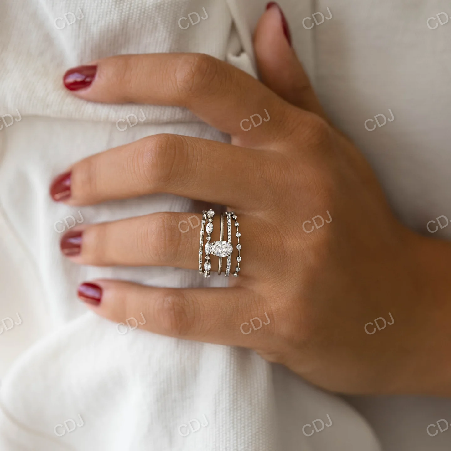 0.14CTW Lab Grown Distance Pave Diamond Wedding Band  customdiamjewel   