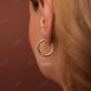 Gold Hoops 3MM Thickness Moissanite Earrings  customdiamjewel   