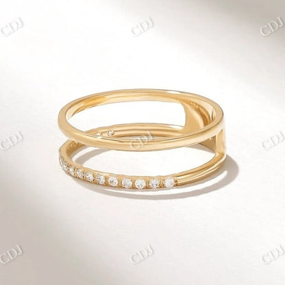 0.16CTW Round Lab Grown Diamond Enhance Wedding Band  customdiamjewel 10KT Yellow Gold VVS-EF
