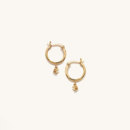 Round Natural Diamond 14K Gold Sapphire Hoop Earrings  customdiamjewel 10 KT Solid Gold Yellow Gold VVS-EF