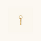 Daily Wear 14K Solid Gold Single Beaded Hoop Earring