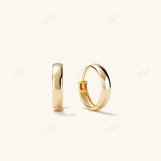 Bold Small Hoops Earrings  customdiamjewel Sterling Silver Yellow Gold 