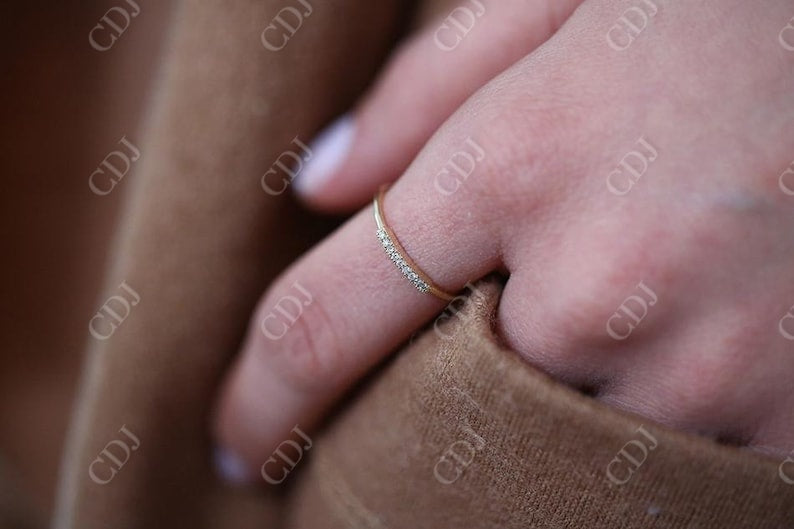 0.10CTW Natural Diamond Solid Gold Micro Pave Engagement Ring  customdiamjewel   