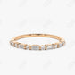 0.30CTW Lab Grown Baguette and Round Half Eternity Diamond Band  customdiamjewel Sterling Silver Rose Gold VVS-EF