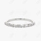 0.30CTW Lab Grown Baguette and Round Half Eternity Diamond Band  customdiamjewel Sterling Silver White Gold VVS-EF