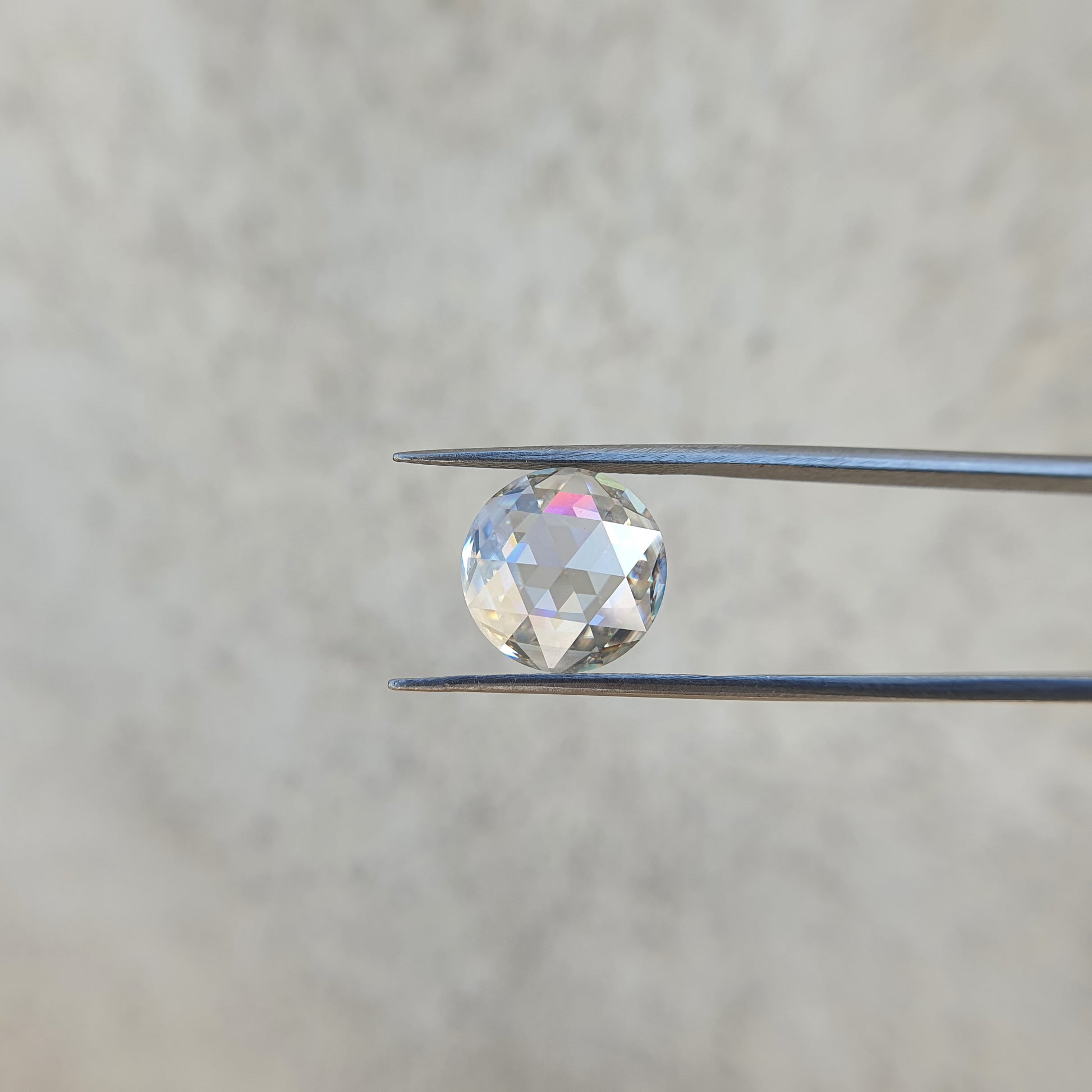1.0CT Rose Cut Round Moissanite Diamond  customdiamjewel   
