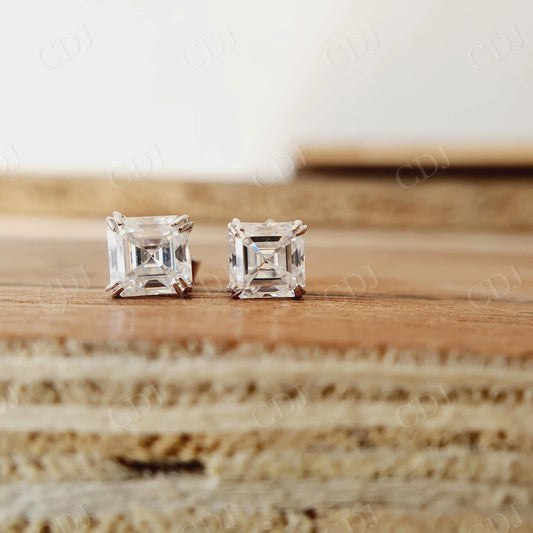 1.50CTW Asscher Cut Moissanite Earrings  customdiamjewel   