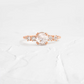 Rose Cut Moissanite Cluster Diamond Engagement Ring  customdiamjewel Sterling Silver Rose Gold VVS-EF