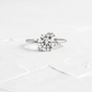 1.21CT Round Moissanite Solitaire Engagement Ring  customdiamjewel 10KT White Gold VVS-EF