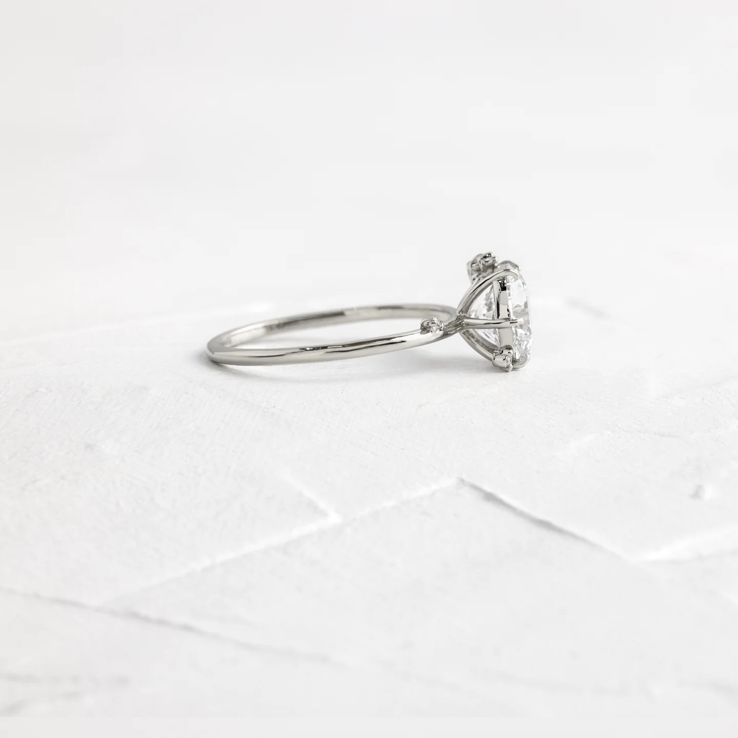 1.21CT Round Moissanite Solitaire Engagement Ring  customdiamjewel   