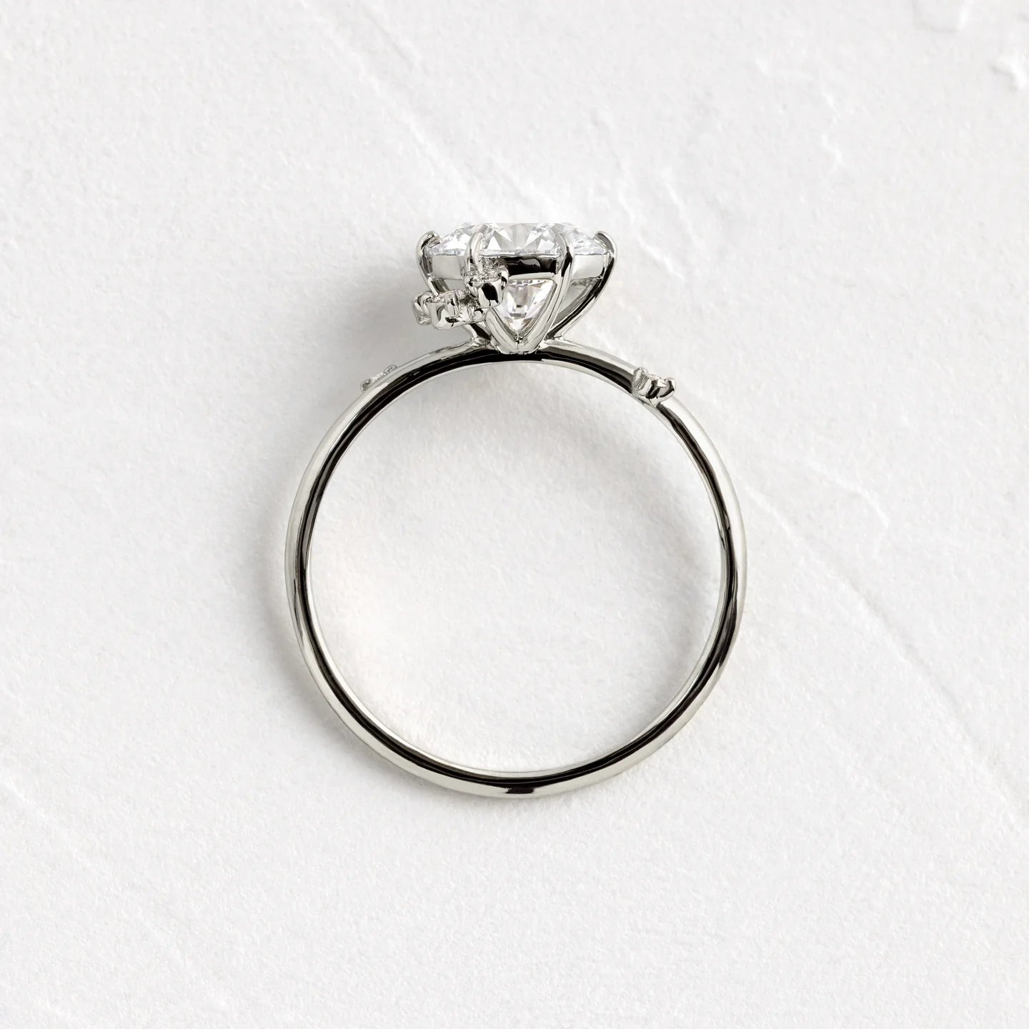 1.21CT Round Moissanite Solitaire Engagement Ring  customdiamjewel   