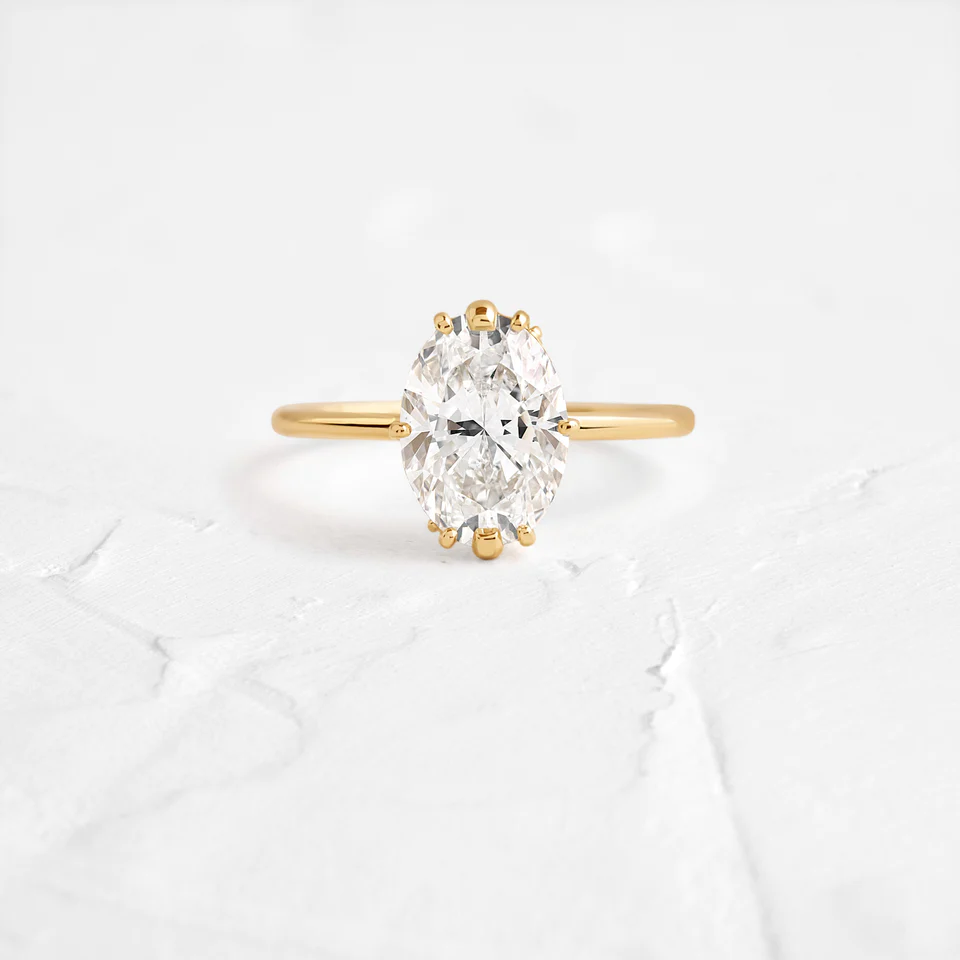 Oval Cut 1.05CTW Moissanite Engagement Ring  customdiamjewel   