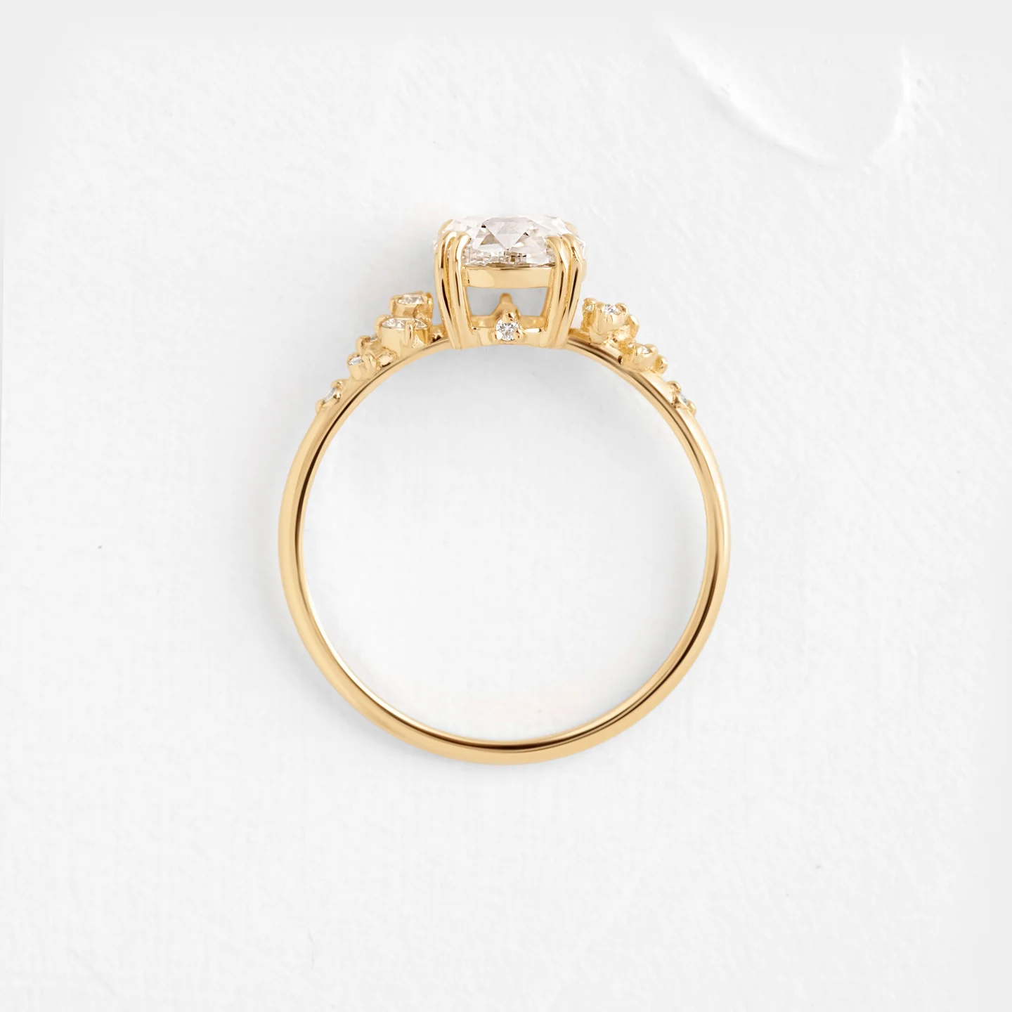 1.07CT Round Rose Cut Moissanite Engagement Ring  customdiamjewel   