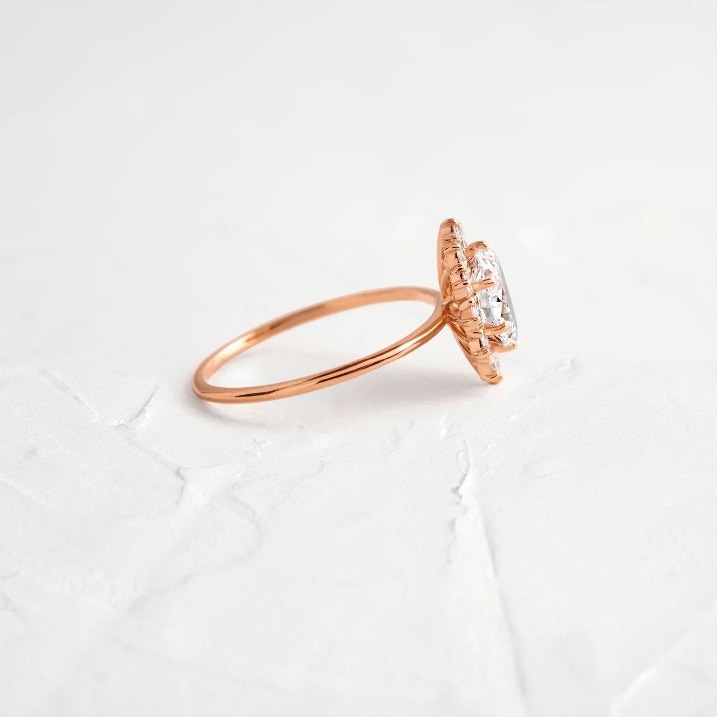 Oval Cut Moissanite Halo Setting Engagement Ring  customdiamjewel   